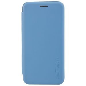 COMMANDER Book Case CURVE für Samsung Galaxy S10 - Soft Touch - Light Blue